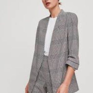 Babaton Macauley Red and Black Plaid Blazer Size 4